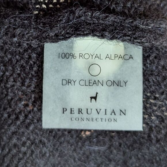Peruvian Connection Elspeth Royal Alpaca Dress Lenght 50" Women's M in Black NWT - Picture 5 of 5